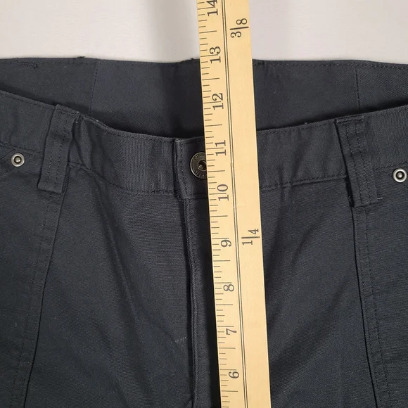 Duluth Trading Co Flex Fire Hose Lined Pants Womens Size 16 Black Canvas Spandex - Picture 11 of 11